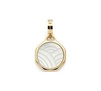 JEWELS BY LEONARDO Anhänger Clip & Mix Trish • Ketten-Anhänger aus goldfarbenem Edelstahl • achteckige Anhänger mit Perlmutteinlage • Schmuck Geschenk für Frauen • 024970