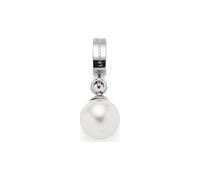 Charm-Einhänger LEONARDO "Darlin's", bunt (silberfarben, weiß), Charms, Damen, Edelstahl, Perlen, mit Perle (imitiert) (88057421-0) silberfarben, weiß