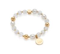 LEONARDO Damen Armband weiß / gold, Größe One Size, 5150360 Weiß / Gold One Size