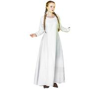 Leonardo Carbone® Damen Kleid Wikinger Unterkleid | Zeitloses Design | Hoher Karneval, Halloween, Cosplay, LARP, Mittelalter, Wikinger | 100% Viskose Natur M