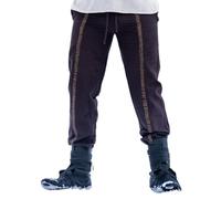 Leonardo Carbone® Hose Hermann - Herren Hosen, Leichte Sommerhose Herren, Festival Outfit, Wikinger Kostüm, Mittelalter Kleidung, LARP, Cosplay, Freizeithose Lang - 100% Baumwolle Dunkelbraun L