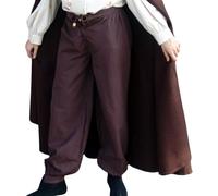 Leonardo Carbone® Mittelalter-Bundhose Gerold - Herren Hosen, Mittelalter Kleidung, Wikinger Hose Herren, Kostüm Herren, Festival Outfit, LARP, Cosplay, Freizeithose - 100% Baumwolle Dunkelbraun 2XL