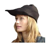 Leonardo Carbone Mittelalter Hut - Unisex Robin Hood aus Leder schwarz