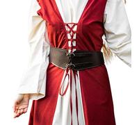 LEONARDO CARBONE® Mittelalter Miedergürtel Hedwig Ledergürtel Damen, Mittelalter Kleidung, Gürtel Damen, LARP-Kleidung, Karneval, Cosplay, Wikinger Hobbit Kostüm, Karneval - 100% Echtleder Dunkelbraun