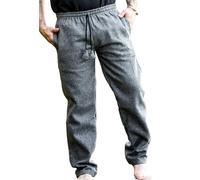 Leonardo Carbone® Rustikale Wollhose Harald - Herren Hosen, Leichte Sommerhose Herren, Festival Outfit, Wikinger, Mittelalter Kleidung, LARP, Cosplay, Freizeithose Lang Grau M