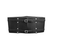 Leonardo Carbone® Unisex Breiter Wikingergürtel Joon - Ledergürtel Herren, Wikinger Kleidung Herren, Gürtel Damen, LARP-Kleidung, Karneval, Cosplay, Hobbit Kostüm - 100% Echtleder Schwarz