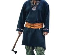 Leonardo Carbone® Unisex Robuster Breiter Wikingergürtel Anike - Ledergürtel Herren, Wikinger Kleidung Herren, Gürtel Damen, LARP, Karneval, Cosplay, Hobbit Kostüm - 100% Echtleder Cognac