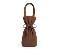 Leonardo Carbone® Unisex Tasche Umhängetasche Leti | Kordelzugverschluss | Mittelalter Design | Karneval, Halloween, Cosplay, LARP, Schultertasche, Beutel | 100% Baumwolle Braun Einheitsgröße