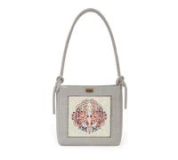 Leonardo Carbone® Unisex Tasche Umhängetasche Tora | Wikinger Stickerei | Fischgrät Muster | Karneval, Halloween, Cosplay, LARP, Schultertasche, Beutel | 100% Baumwolle Natur Einheitsgröße