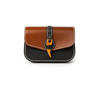 Leonardo Carbone® Unisex Tasche Wikinger Gürteltasche Adalar | Holzverschluss | Gürtel-Schlaufen | Karneval, Halloween, Cosplay, LARP, Gürteltasche, Beutel | Leder
