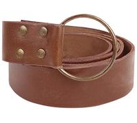 Leonardo Carbone® Unisex Wikinger Lederringgürtel mit keltischer Prägung Kegan - Ledergürtel Herren, Mittelalter Kleidung, Gürtel Damen, LARP, Karneval, Cosplay, Hobbit - 100% Echtleder Braun