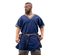 Leonardo Carbone® Wikinger Tunika Loki - Mittelalter Kleidung für Herren, Karneval Kostüm, LARP Kleidung - 100% Baumwolle