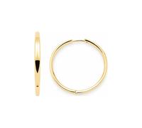 Leonardo Jewels Creole Bravo, 1 Paar Klapp-Creolen aus Edelstahl, goldfarben, 3,2 cm Durchmesser, puristischer Basic-Look, Schmuck Damen, 023574