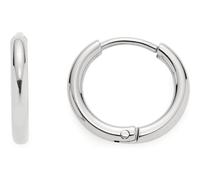 JEWELS BY LEONARDO Ohrringe Lilo Beauty's – Edelstahl, kleine silberfarbene Klapp-Creolen, 1 Paar