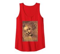 Leonardo Da Vincis Frauenkopf Tank Top, Damen, Rot, S