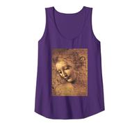 Leonardo Da Vincis Frauenkopf Tank Top, Damen, Violett, L