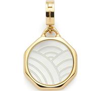 JEWELS BY LEONARDO Anhänger Clip & Mix Trish • Ketten-Anhänger aus goldfarbenem Edelstahl • achteckige Anhänger mit Perlmutteinlage • Schmuck Geschenk für Frauen • 024970