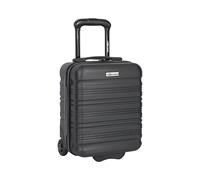 Leonardo® Handgepäck Koffer Mini | 14-Zoll Hartschalenkoffer mit Doppelrollen | 25 Liter Trolley mit Zahlenschloss | Leichtes ABS-Material | Reisekoffer | Handkoffer | 20x30x40 cm | Schwarz