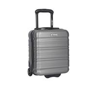Leonardo® Handgepäck Koffer Mini | 14-Zoll Hartschalenkoffer mit Doppelrollen | 25 Liter Trolley mit Zahlenschloss | Leichtes ABS-Material | Reisekoffer | Handkoffer | 20x30x40 cm | Grau