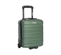 Leonardo® Handgepäck Koffer Mini | 14-Zoll Hartschalenkoffer mit Doppelrollen | 25 Liter Trolley mit Zahlenschloss | Leichtes ABS-Material | Reisekoffer | Handkoffer | 20x30x40 cm | Grün