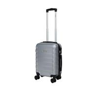 Leonardo® Handgepäck Koffer | Reisekoffer | 52x34,5x20 cm | 30 Liter Trolley mit Zahlenschloss | Leichtes ABS-Material | 18-Zoll Hartschalenkoffer mit Doppelrollen | Silber | Venice