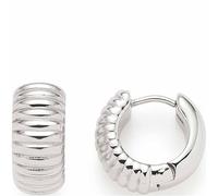 Leonardo Jewels Ariba Damen Ohrringe Set aus Edelstahl silberfarben, kleine Creolen mit Klappverschluss und Struktur, Schmuck Geschenk für Frauen 023186