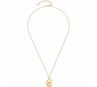 Leonardo Halskette Marlena – Edelstahl, goldfarben, Medaillon mit pinkem Glaskristal, 50–55 cm