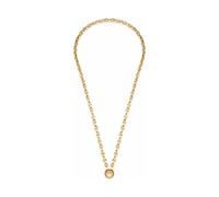 Charm-Kette LEONARDO "Halskette Romea Clip&Mix, 023272, 023273" Halsketten Gr. 50, Edelstahl, Länge: 50 cm Breite: 6 mm, gelb (gelbgoldfarben) Damen Charms Armbänder Ketten (21547511-50)