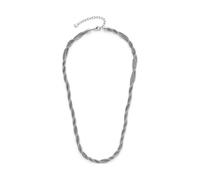 JEWELS BY LEONARDO Halskette Sue • kurze Schlangen-Kette aus silberfarbenem Edelstahl • raffinierte Kordeloptik • 45-50 cm Länge • Schmuck Geschenk für Frauen • 024834
