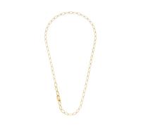 Leonardo Halskette Tory – lange goldfarbene Edelstahl-Gliederkette mit luftigen Rauten-Gliedern, 80 cm