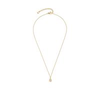 JEWELS BY LEONARDO Halskette Ciao Rosy • kurze Spiegelanker-Kette aus goldfarbenem Edelstahl • tropfenförmiger Anhänger in zartem rose • 42-47 cm Länge • Schmuck Geschenk für Frauen • 024971