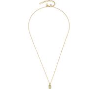 JEWELS BY LEONARDO Halskette Ciao Sofia • feine Anker-Kette aus goldfarbenem Edelstahl • mintgrüner Glaskristall • 42-47 cm Länge • Geschenk Damen Schmuck • 021651