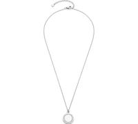 Leonardo Halskette Ferrara 025763 – silberfarbener Edelstahl, Anhänger mit Zirkonia, 45–50 cm
