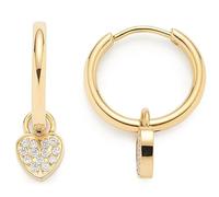 Paar Creolen CIAO BY LEONARDO "Amila CIAO, 022969" Ohrringe Gr. Edelstahl, goldfarben (gelbgoldfarben, kristallweiß, kristallweiß) Damen Creolen mit Zirkonia (synth.) (85115729-0)