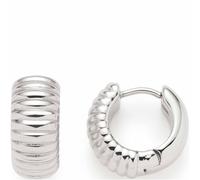 Leonardo Jewels Ariba Damen Ohrringe Set aus Edelstahl silberfarben, kleine Creolen mit Klappverschluss und Struktur, Schmuck Geschenk für Frauen 023186