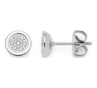 JEWELS BY LEONARDO Ohrringe Catherine • 1 Paar Ohr-Stecker aus silberfarbenem Edelstahl • eingefasste Zirkonia-Steinchen in Blütenform • Schmuck Geschenk für Frauen • 025420