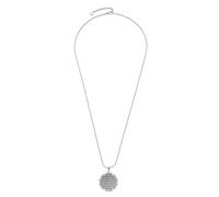 Leonardo Tosca X-Mas Special Halskette aus Edelstahl 1 Stück, Lange silberfarbene Kette mit flächigem Clip&Mix Zirkonia Anhänger, Damenschmuck, 016997