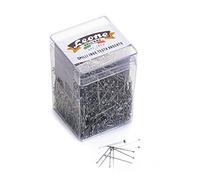 Leone Dell'Era Hemdnadeln aus Edelstahl 304 mit silbernem Tropfenkopf - 0,54 x 26 mm - transparenter Kunststoffbehälter mit 2.500 Stück