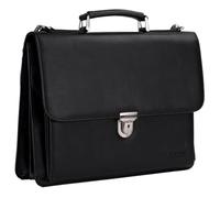 Leonhard Heyden Aktentasche Laptoptasche mit Laptopfach Hannover Briefcase 2 Compartments Black schwarz