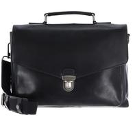 Leonhard Heyden Roma Aktentasche Leder 40 cm Laptopfach schwarz