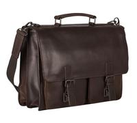 LEONHARD HEYDEN Dakota Briefcase 2 Compartments Brown