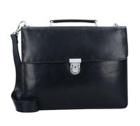 Leonhard Heyden Leder Aktentasche Umhängetasche mit Laptopfach Cambridge Briefcase 1 Compartment Black schwarz