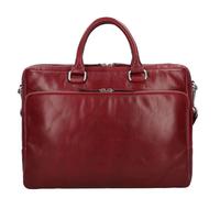 Leonhard Heyden Aktentasche Cambridge L Reißverschluss 2 Fächer Leder Rot