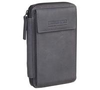 Leonhard Heyden Den Haag Leder-Handy-Umhängetasche Grau