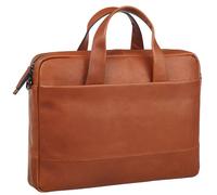 Leonhard Heyden Hamburg Zipped Briefcase 1 Compartment S Cognac
