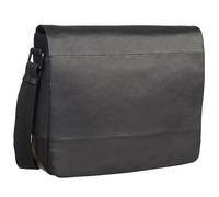 Leonhard Heyden Leder Laptoptasche mit Laptopfach Hamburg Umhängetasche 7077 Schwarz