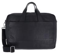 Leonhard Heyden Leder Businesstasche Laptoptasche mit Laptopfach Hamburg RV-Aktenmappe 2 Fächer 7071 Schwarz