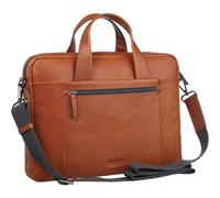 Leonhard Heyden Hamburg Zipped Briefcase 1 Compartment S Cognac