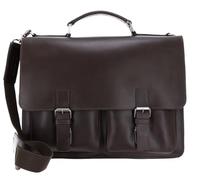 Leonhard Heyden Leder Aktentasche Businesstasche mit Laptopfach Dakota Aktenmappe 2 Fächer 2826 Braun dunkelbraun