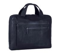 Leonhard Heyden Leder Aktentasche Umhängetasche mit Laptopfach Den Haag Briefcase 1 Compartment Blue blau